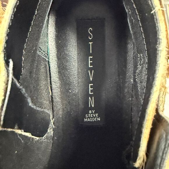 Steve Madden Chayse Leopard Calf Hair Ankle Boots Women’s Size 7 - Picture 8 of 9